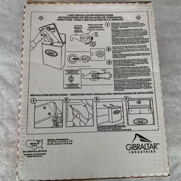 Gilbralter Industries White Designer Locking Wall Mount Mailbox *New* - Picture 4 of 5